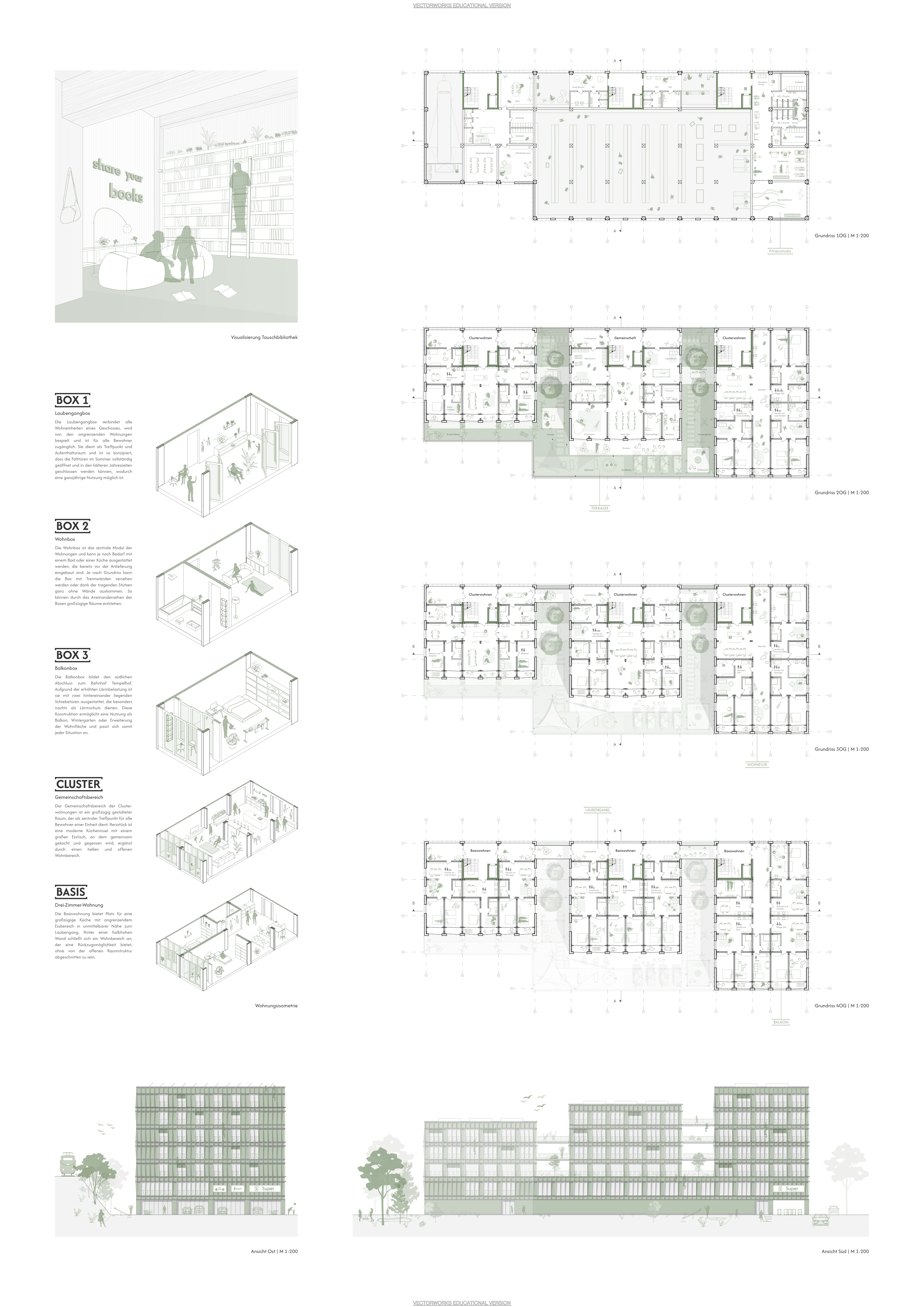 Grundrisse – EG bis 4. OG